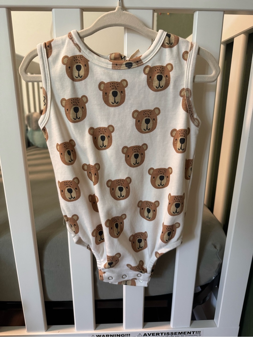 Adorable Bear print onesie
